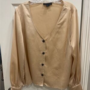 Sanctuary Women's Cream Button-Up Blouse
